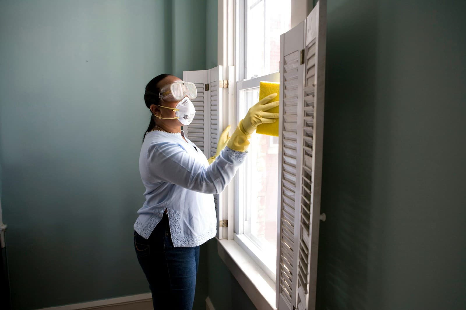 Cleaner at work